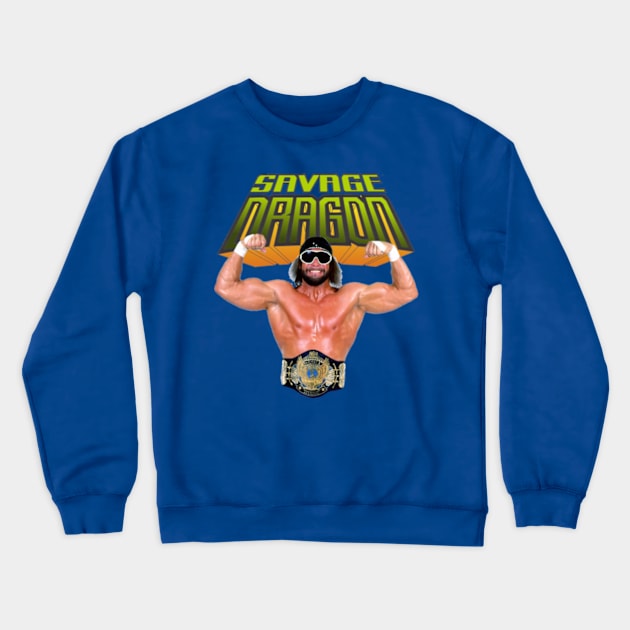 wrong savage 01: randy the dragon Crewneck Sweatshirt by jonah block